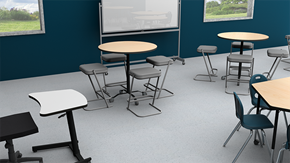 Middle/High School Collaborative Classroom with Tables - Alt View 2